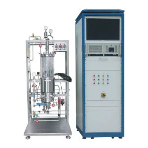 fermentador de vidrio con elevador neumático