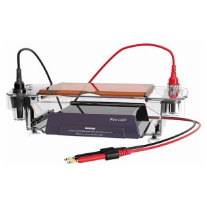 Célula de electroforesis horizontal con iluminador de luz azul